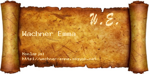 Wachner Emma névjegykártya